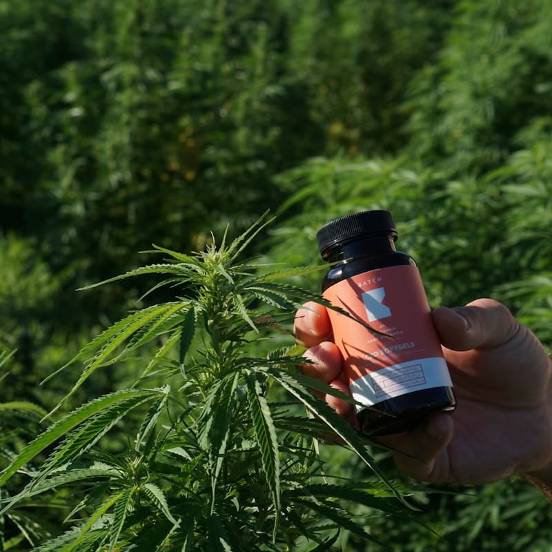 CBD oil product bottle